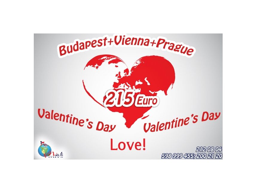 Valentine-s Day in 3 City of Europe From 215 Euro!