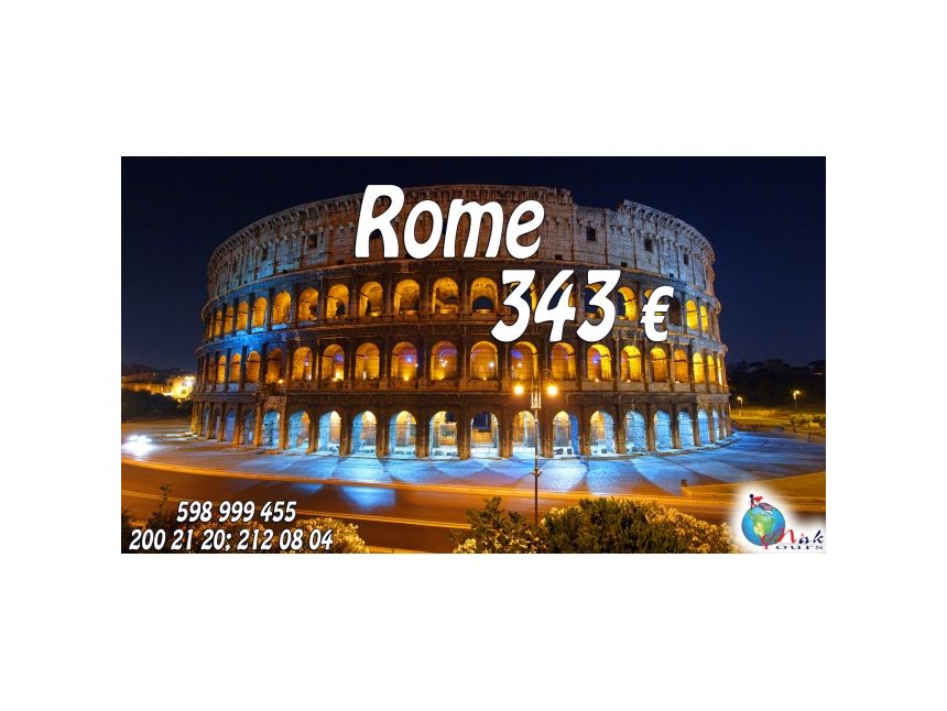 იმოგზაურეთ ერთი კვირის განმავლობაში ისტორიულ რომში სულ რაღაც 343 ევროდ Mak Tours-თან ერთად!