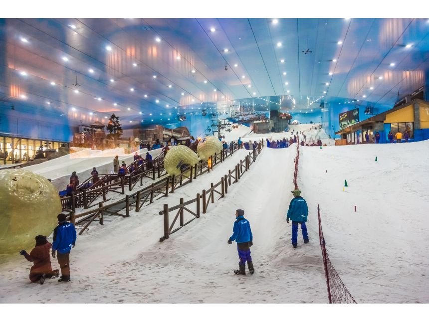 Ski Dubai is the first indoor ski resort in the Middle East