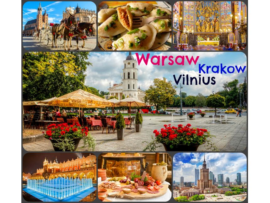 ვარშავა - კრაკოვი - ვილნიუსი - სრული ტურის ღირებულება -