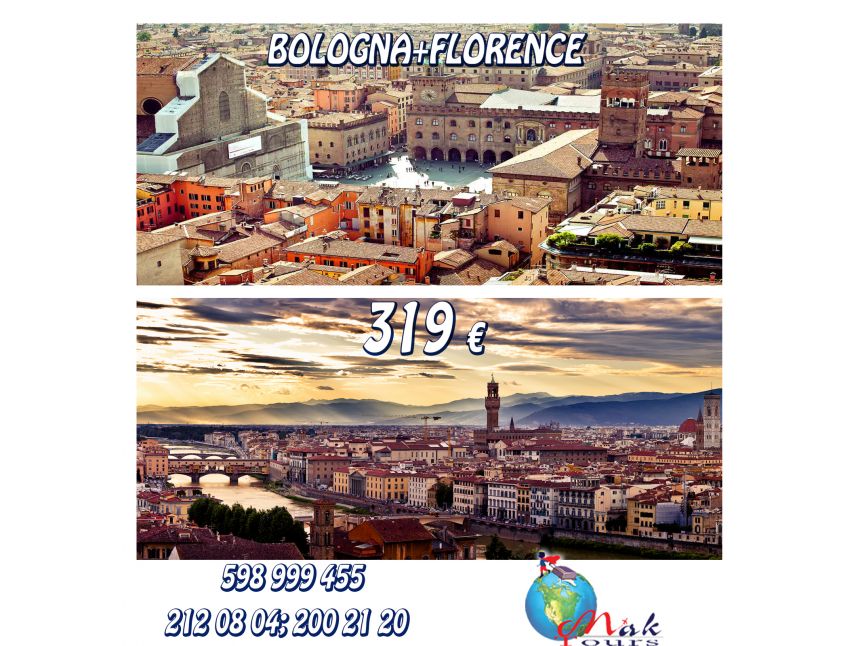 Bologna+Florence/Italy from 319 Euro