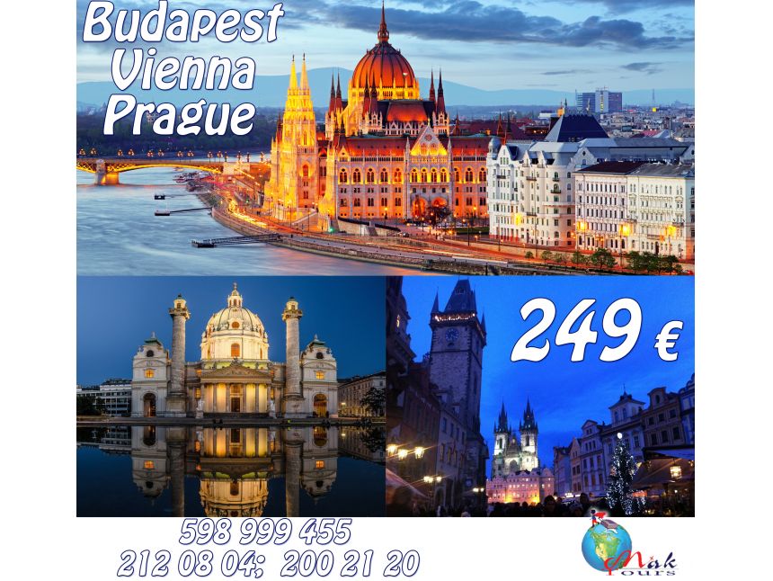ბუდაპეშტი+ვენა+პრაღა მხოლოდ ევროდ!!!