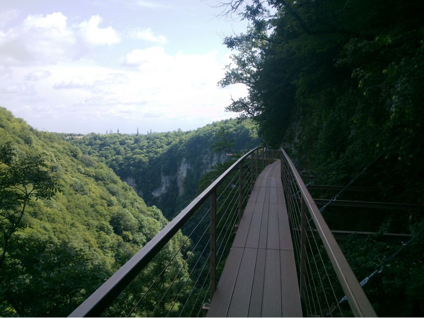 October , Okatse canyon and Kinchkha waterfall