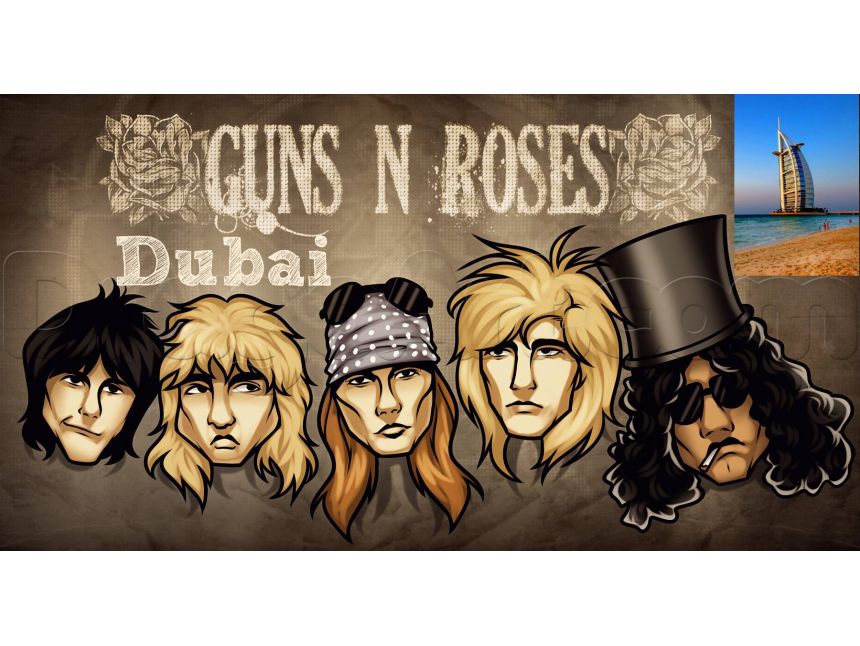 არ გამოტოვოთ შანსი დაესწროთ Guns N' Roses-ის კონცერტს დუბაიში 580$ დან!!!