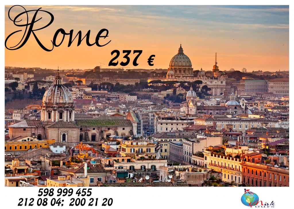 Rome/Italy tours from 237 Euros.