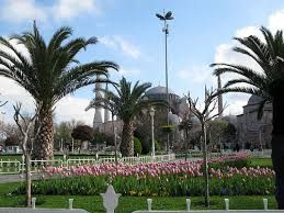 სტამბული .  ადამიანი ქალაქის ცენტრსში.-მაისი