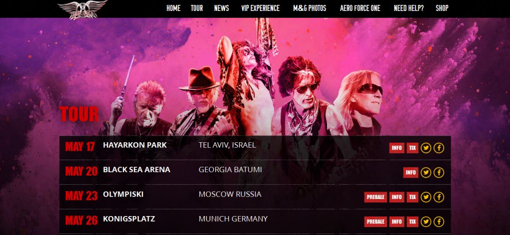Aerosmith - Black Sea Arena! ბილეთები შეზღუდულია!
