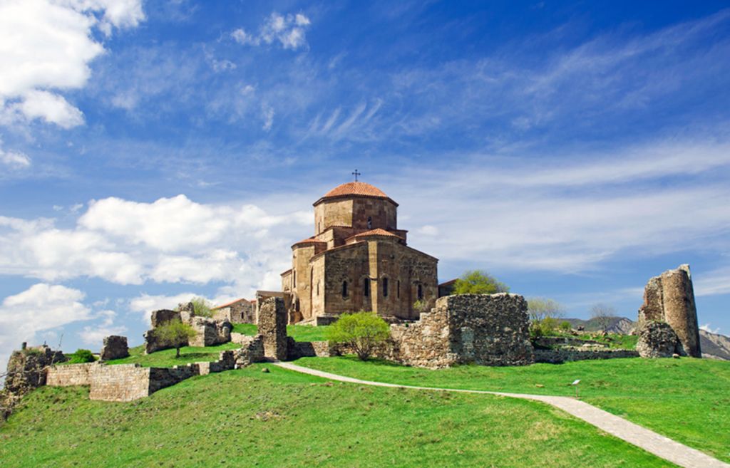 Gori Fortress, Uplistsikhe (Cave town Georgia),  Jvari Monastery , Svetitskhoveli Cathedral. 