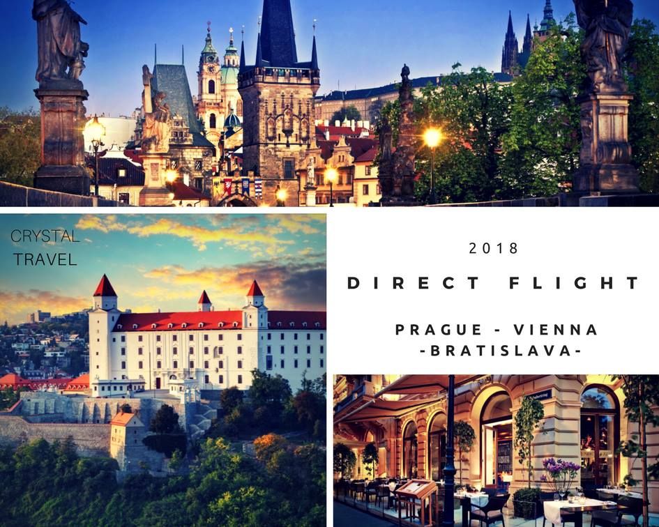 პრაღა, ვენა, ბრატისლავა - პირდაპირი რეისით!