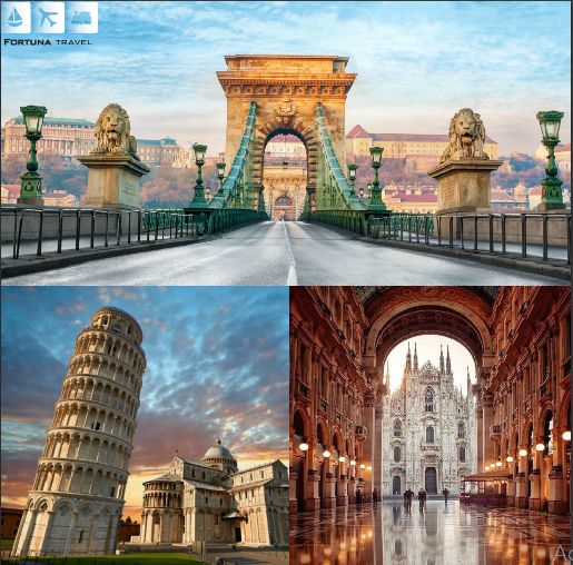 ბუდაპეშტი, პიზა, მილანი