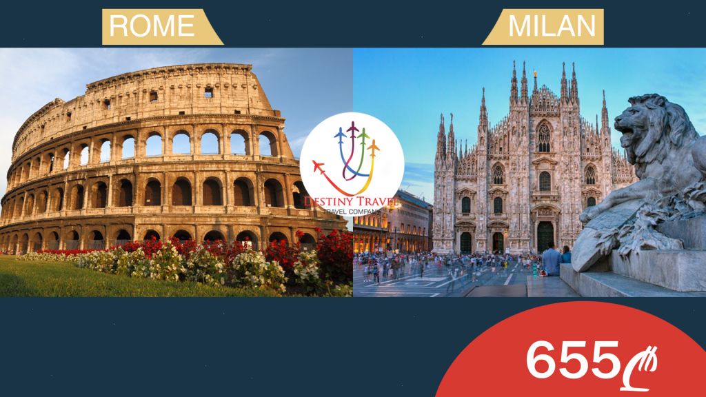 რომი და მილანი დღით,