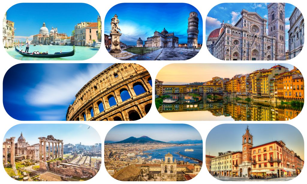 ITALY ➧ Rome ➜ Naples ➜ Pompei ➜ Florence➜ Pisa ➜ Siena ➜ Venice ➜ Rimini ➜ Venice ➜ San Marino